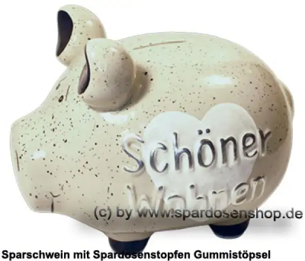 KCG mittelgroßes Sparschwein 3D Design Schöner Wohnen Keramik A